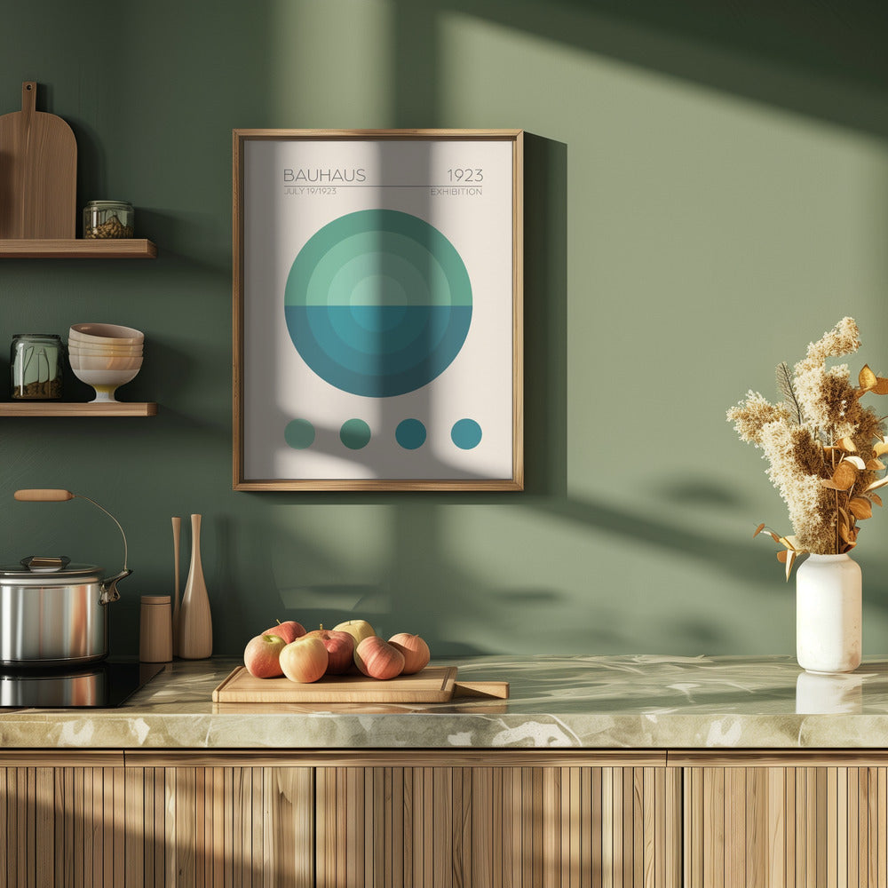 Bauhaus Mavi Daire Poster